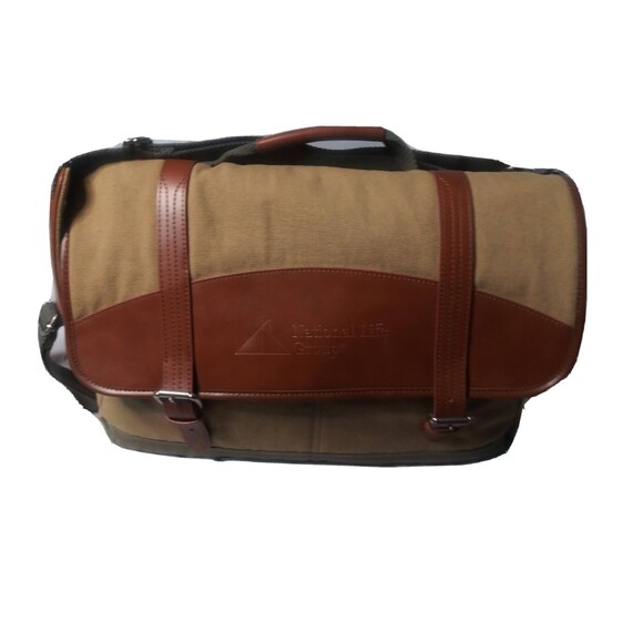 Cutter & Buck Messenger Bag Legacy Cotton 17 Inch Logo "National Life Group" - Picture 5 of 8